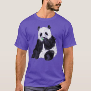 Trendy Sitting Panda Bear Painting Premium T-Shirt