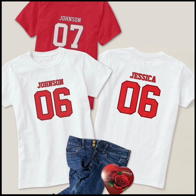 Trendy Six Seven Meme Red Valentine Jersey Design T-Shirt (Creator Uploaded)