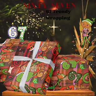 Trendy Sixty Seven Wrapping Paper I red plaid
