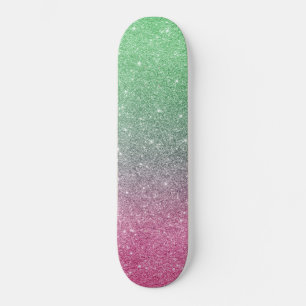 trendy skateboard with glitter