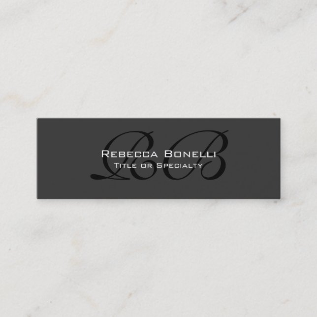 Trendy skinny size custom made business card (Front)