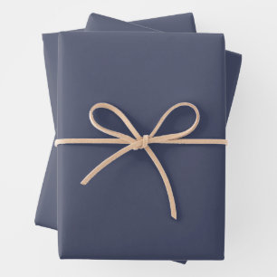 Trendy Slate Blue Grey - Wrapping Paper Sheets Set