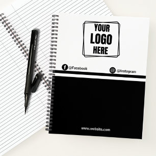 Trendy Small Business Branding And Logo Promotion Notebook