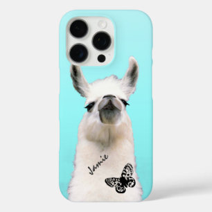 Trendy Snooty llama Butterfly Your Name or Quote iPhone 16 Pro Case