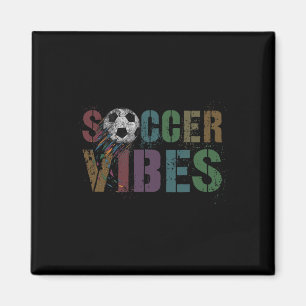 Trendy Soccer Vibes Coaching Women Goalie Kids Clu Magnet