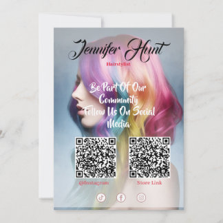 Trendy Social Media Style QR code Invitation