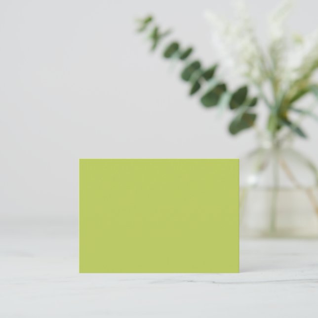 Trendy Soft Chartreuse Note Card (Standing Front)