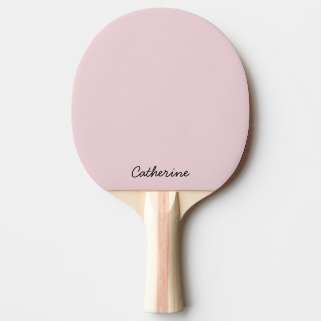 Trendy Soft Pastel Pink Custom Ping Pong Paddle (Front)