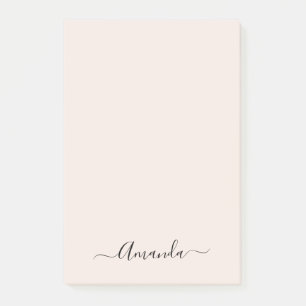 Trendy Soft Pink Minimalist Post-It Notes