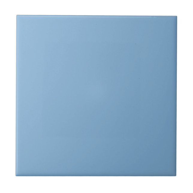 Trendy solid blue Teal colour Cute and simple Ceramic Tile (Front)