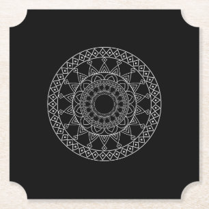 Trendy Southwestern ethnic tribal pattern Paper Coaster