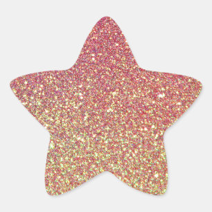 Trendy Sparkle Glitter Pattern Star Sticker
