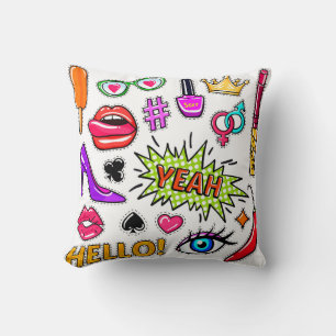 "Trendy stickers Cushion