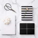 Trendy Stripes Black White Solid Colour Wrapping Paper Sheet<br><div class="desc">A modern trio of solid black,  white and stripes wrapping paper sheets. A compliment to your gifts for any special occasion,  event or holiday season.</div>