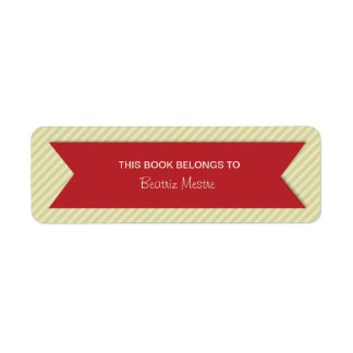 Trendy Stripes Bookplates Labels