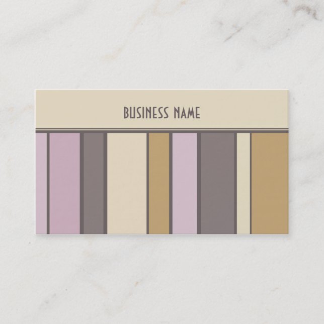 Trendy Stripes Design Business Card (Front)