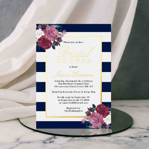 Trendy Stripes Floral Bridal Shower Real