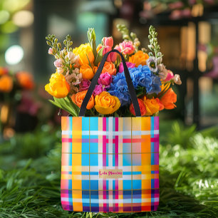 Trendy Stunning Multi-Colour Plaid Summer Wexford  Tote Bag