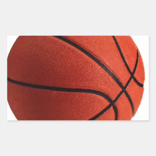 Trendy Style Basketball Rectangular Sticker