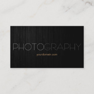 Trendy Style Grey Wood Photographer Business Card
