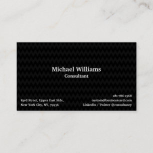 Trendy Stylish Black Geometric Pattern Modern Chic Business Card