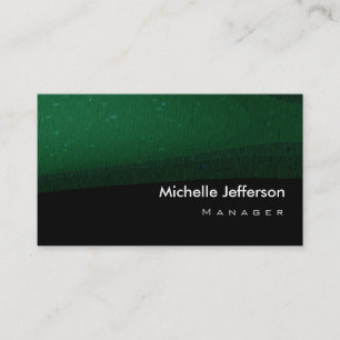 Trendy Stylish Black Green Business Card