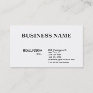 Trendy Stylish Black White Charming Business Card