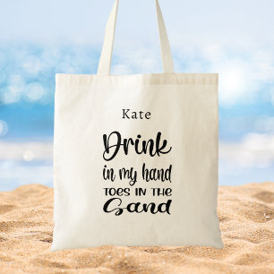 Trendy Stylish Black & White Modern Weekend Vibes Tote Bag
