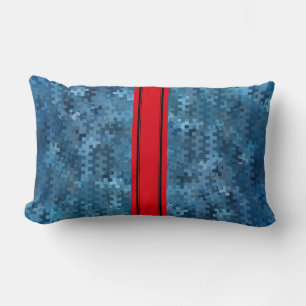Trendy Stylish Blue Pattern Lumbar Cushion