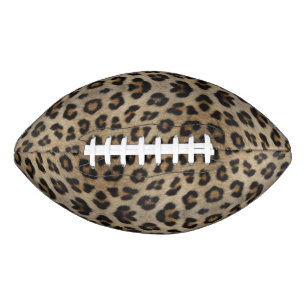 Trendy stylish bold leopard fur animal print fun football