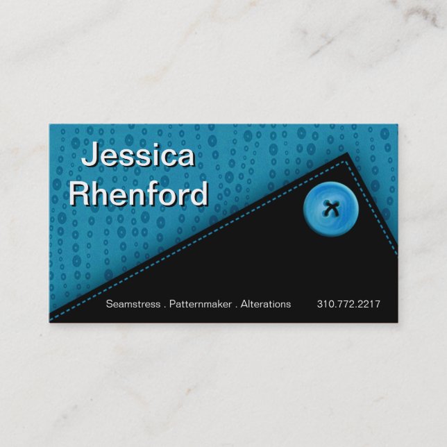 Trendy Stylish Button Up Business Card template (Front)