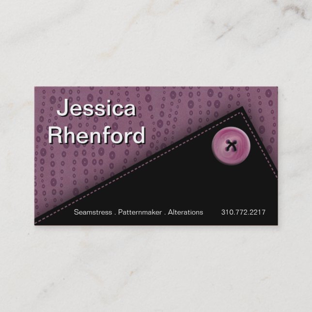 Trendy Stylish Button Up Business Card template (Front)
