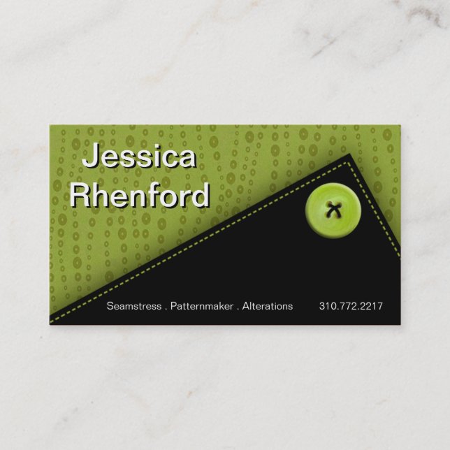 Trendy Stylish Button Up Business Card template (Front)