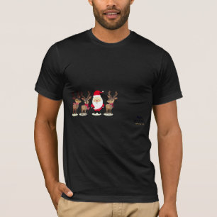 Trendy Stylish Christmas,Santa Claus and Reindeer T-Shirt