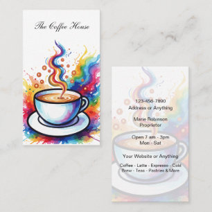 Trendy Stylish Coffee Shop Business Card