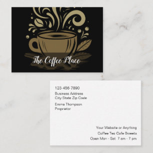 Trendy Stylish Coffee Shop Theme New Business Card