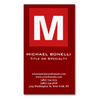 Trendy stylish dark red white monogram classical