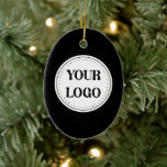 Trendy stylish & elegant branded ceramic ornament<br><div class="desc">This design is accessible to all. Feel free to customise the logo,  images,  text,  and colours according to your preferences. Thank you very much.</div>