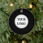 Trendy stylish & elegant branded ceramic ornament<br><div class="desc">This design is accessible to all. Feel free to customise the logo,  images,  text,  and colours according to your preferences. Thank you very much.</div>