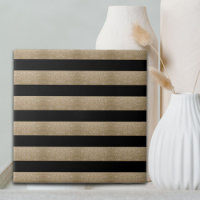 trendy stylish geometric black and gold stripes