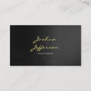 Trendy Stylish Grey Pattern Script Manager Business Card