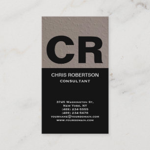 Trendy Stylish Huge Monogram Consultant Business Card