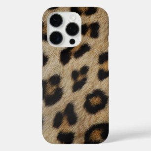 Trendy stylish leopard fur animal print pattern iPhone 16 pro case