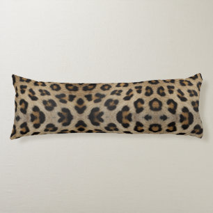 Trendy stylish leopard fur print animal pattern body cushion