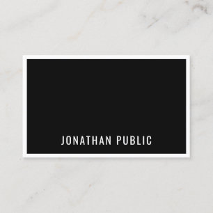 Trendy Stylish Modern Black White Minimalist Cool Business Card