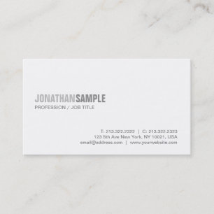 Trendy Stylish Modern Graphic Simple Plain Luxury Business Card