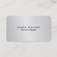 Trendy Stylish Modern Minimalist Silver Grey