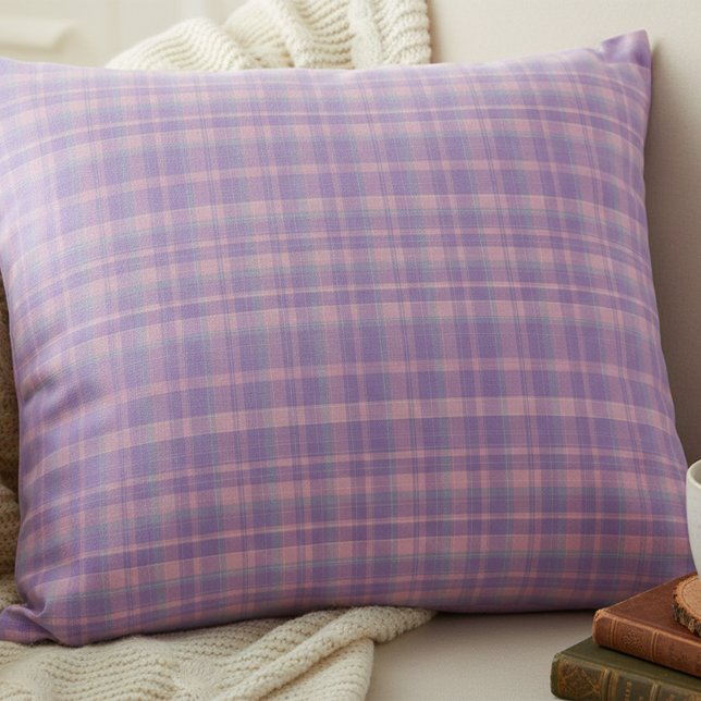 Trendy Stylish Pastel Pink Purple Plaid Pattern  Fabric (Creator Uploaded)