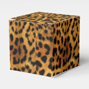 trendy stylish safari animal print leopard pattern favour box