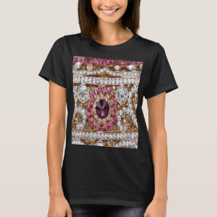 trendy stylish silver gold burgundy pink bohemian  T-Shirt